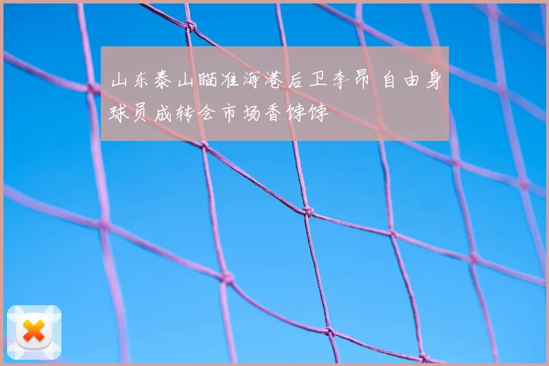山东泰山瞄准海港后卫李昂 自由身球员成转会市场香饽饽